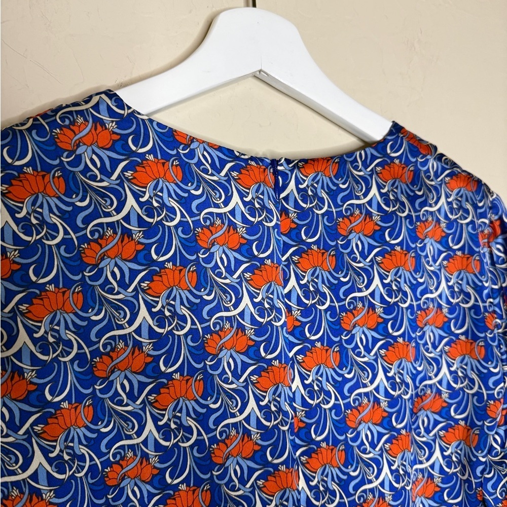 ALEXIS Alleria Printed Blue Floral Ruffle Midi Dress Women’s Large - Picture 11 of 12